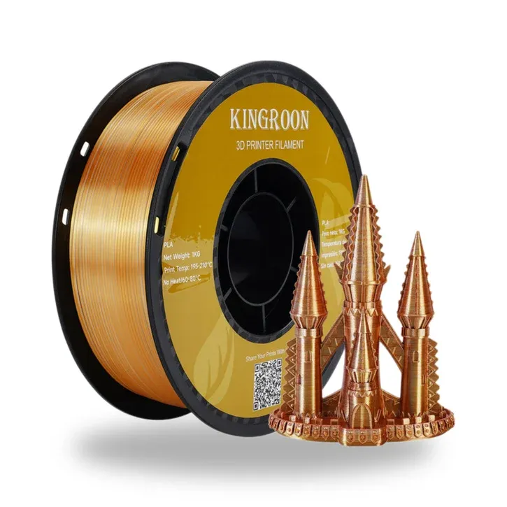 KİNGROON Üç Renk Altın(Gold)-Gümüş-Bakır Silk 3d Yazıcı Filament